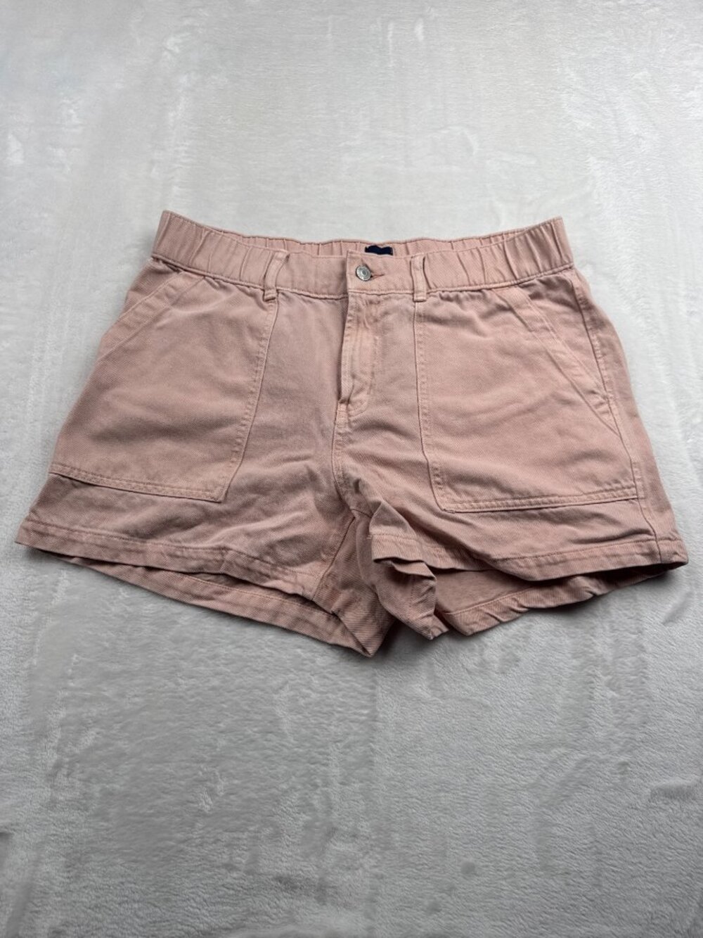 Gap Womens Elastic Waist Pink Utility Shorts Size L Cotton